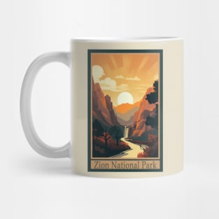 Zion National Park Vintage Travel Poster Mug